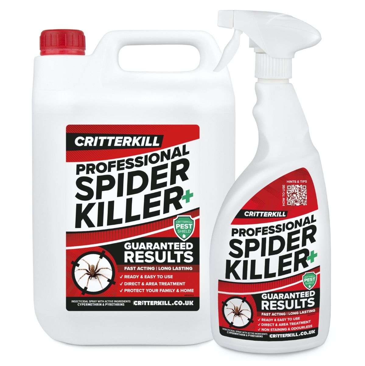 CritterKill Spider Killer Spray 5L 1L Free Critterkill Pest Control