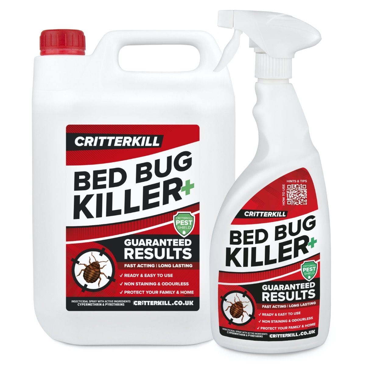 CritterKill Bed Bug Killer Spray 5L 1L Free